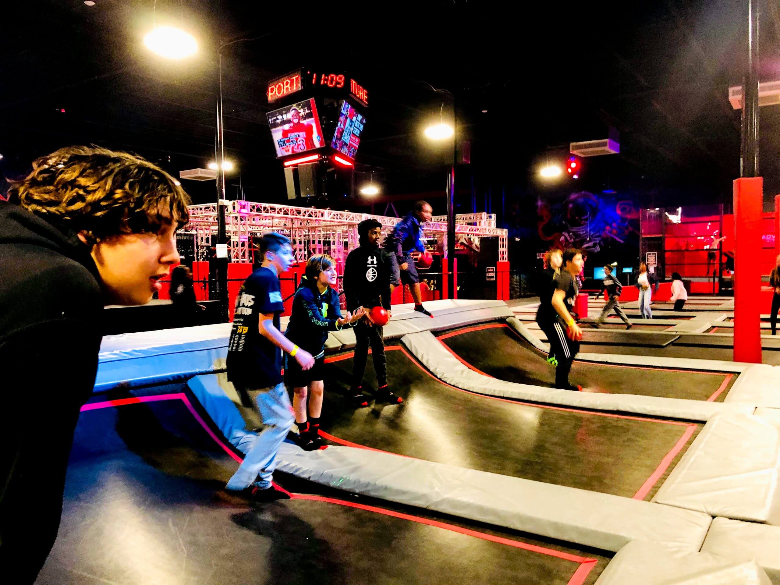 indoor basketball at Adventure Air Sports